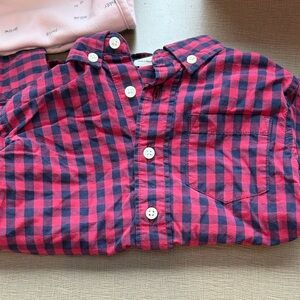 Crewcuts Red and Blue Checkered Kids Button Down Shirt